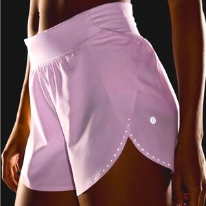Lululemon Fast and Free Reflective HR Short 3" Meadowsweet Pink size 6